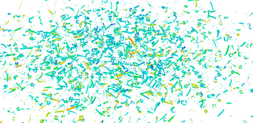 Festive background with teal, green, and yellow confetti. Perfect for celebrations, parties, and events.