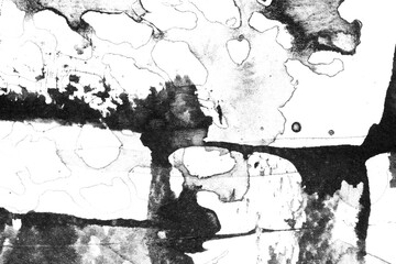 Abstract grunge black and white distressed texture torn crumpled industrial overlay background
