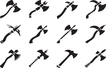 Axe silhouette set