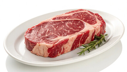Fototapeta premium raw meat on a white background
