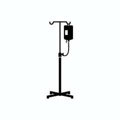 Naklejka premium Medical Infusion Pole with Bag Vector