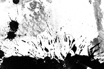 Abstract grunge black and white distressed texture torn crumpled industrial overlay background

