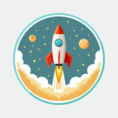 Rocket Launch Reaching for the Stars - Embark on an Adventure Through Space and Beyond