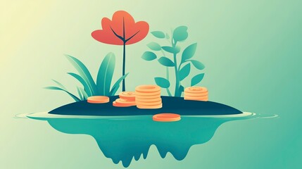 Understanding portfolio diversification through a visual representation of financial growth and stability