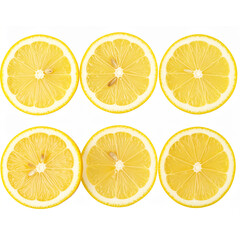 Fototapeta premium lemon slices isolated on white