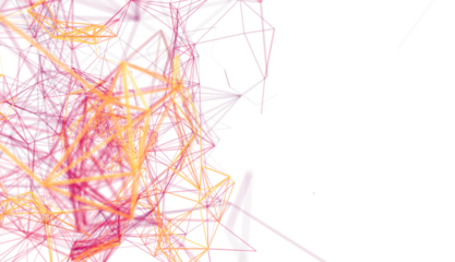 Abstract background with colorful lines and connections. Perfect for technology, network, and communication concepts.