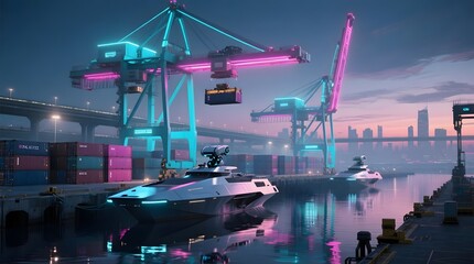 Fototapeta premium Modern Industrial Scenery