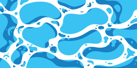 Water texture background. Sea water Blue abstract pattern. Geometric shapes. Ripple water texture. Wave, foam, sea.