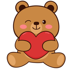 Obraz premium Cute Cartoon Teddy Bears