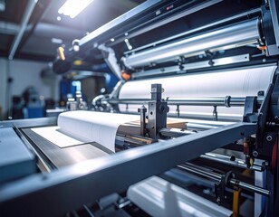 View from inside a industrial machine issuing tickets 