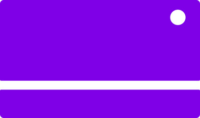 Credit or Debit Card Icon in Purple and White Color.