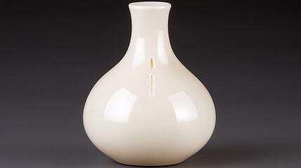 Elegant cream vase glows softly