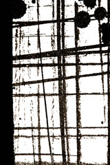 Abstract grunge black and white distressed texture torn crumpled industrial overlay background
