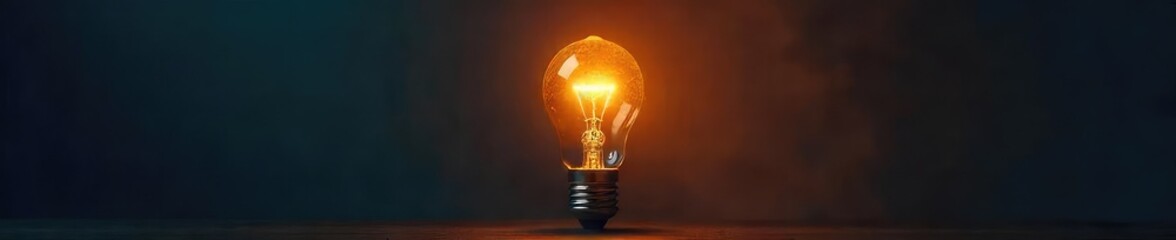 A lightbulb glows intensely against a dark background, radiating a bright, innovative energy Perfect for concepts of inspiration, creativity, and problem-solving , background, glow, spark