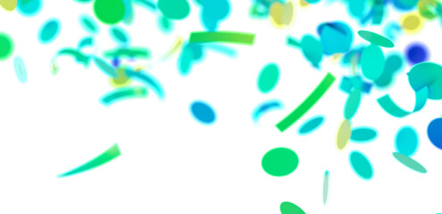 Vibrant confetti falling on white. Perfect for party, celebration, and festive designs. Download now!