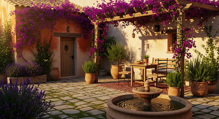 Obraz premium Autumn Lake with Red and Orange Foliage – Misty Hills, Sunlight Reflection, Tranquil Water, Seasonal Nature Scene, Serene Landscape, 8K image 