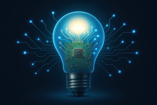 Innovation Light Bulb With Integrated Circuit Technology and Digital Networks