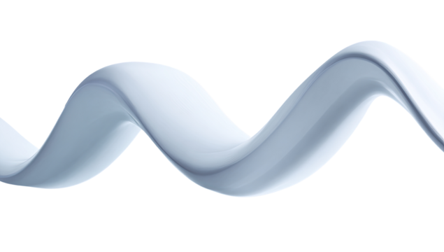 Abstract wavy light gray form, flowing and smooth