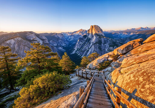 Half Dome Glacier Point Yosemite - Powered by Adobe