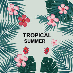 abstract floral background with flowers