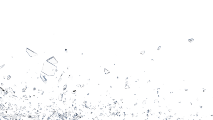 Glass debris in 3d rendering isolated design Premium Psd