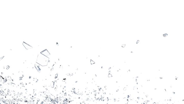 Glass debris in 3d rendering isolated design Premium Psd
