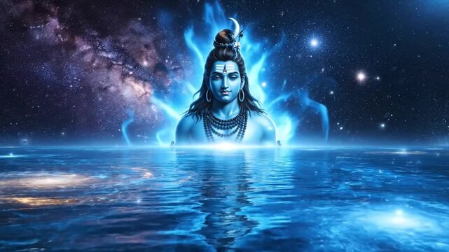 divine lord shiva cosmic water reflection