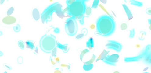 Bright teal and green shapes on white.  Perfect for modern designs, backgrounds, and websites.