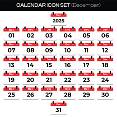 Dec 2025 Calendar Vector Design &ndash; Modern Monthly Layout