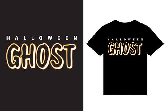 Halloween Ghost Typography T Shirt Design Vector For Print, Halloween Typography T Shirt Design, Halloween Unique Typography T Shirt Design, Halloween Creative Typography T Shirt Design.