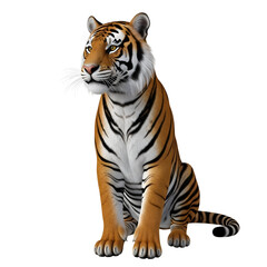 Obraz premium tiger on white background