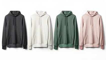 Hoodie Mockup Four Colors, Versatile Styles - Perfect for Design Presentations