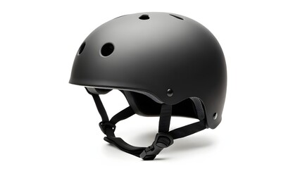 Fototapeta premium Matte Black Helmet Mockup Protective Gear for Skating, Cycling, and Extreme Sports Presentation & Customizable Design