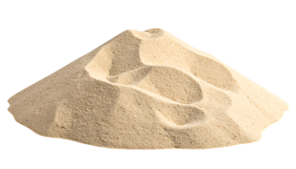 Pile of sand isolated on transparent background