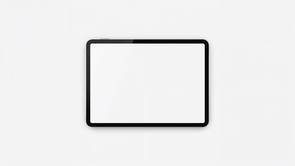 Standalone tablet with touch interface on a clean white canvas