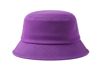 Purple bucket hat isolated on transparent background