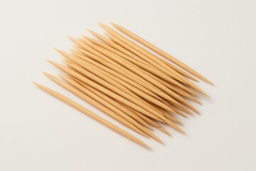 Bright background showcasing toothpicks