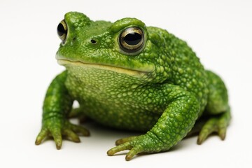Obraz premium Isolated toad against a white background
