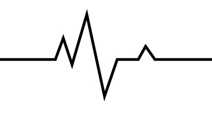 single heartbeat illustration 4K Vector