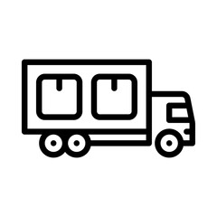 storage outline icon. pallet package black line illustration.