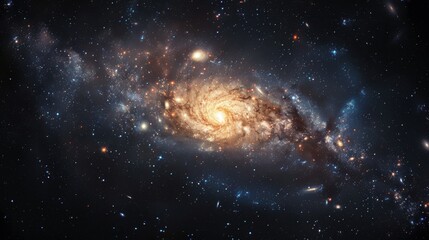Fototapeta premium clean dark galaxy background with minimalist star field