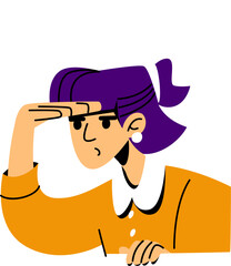 Woman Looking Distance