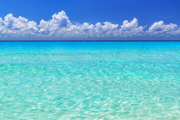 Caribbean sea in Playa del Carmen, Mexico