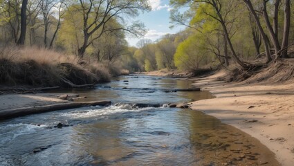 This picturesque small river is slowly disappearing on its own.