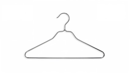 Lightweight metal hanger set on a white surface