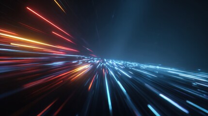 Abstract Light Trails: A Symphony of Speed and Color