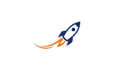 Obraz premium A dynamic image of a rocket soaring through the sky, symbolizing innovation and progress. The rocket leaves a trail of flames in its wake, emphasizing the concepts of launch and future goals