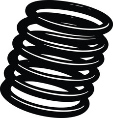 Industrial Mechanical Spring Vector Design
