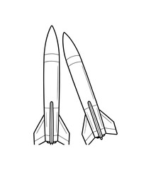 space shuttle isolated on white background