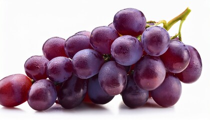 Fototapeta premium seedless fruits seedless grapes a cluster of plump seedless grapes with a deep purple color isolated on transparent backdrop